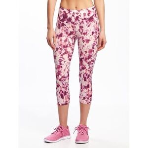 Old Navy | Go-Dry High-Rise Printed Compression Crop Leggings Size Medium